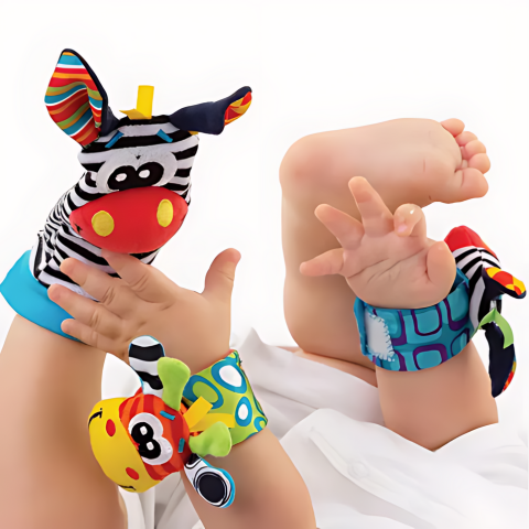 Premium Baby Hand and Foot Rattle Set