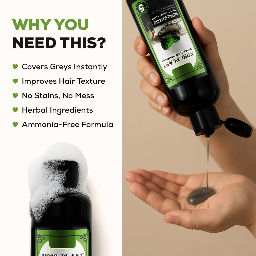 Black Hair Herbal Shampoo (Buy 1 Get 1 Free)