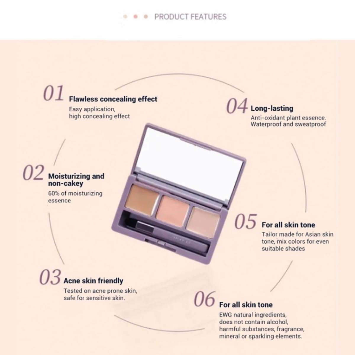 Three-color Concealer