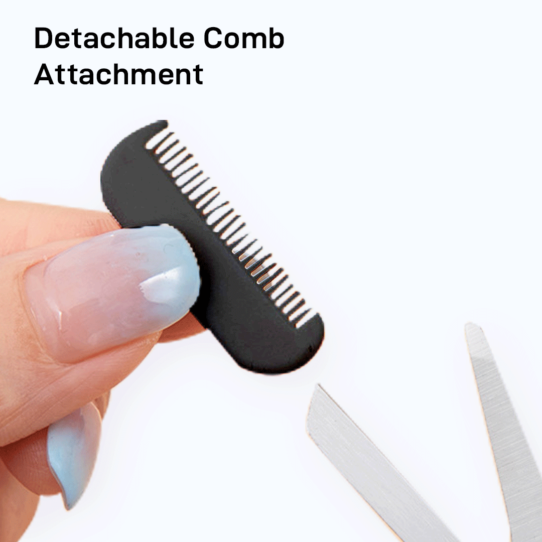 Eyebrow trimming scissors with Eyebrow comb Assorted Color