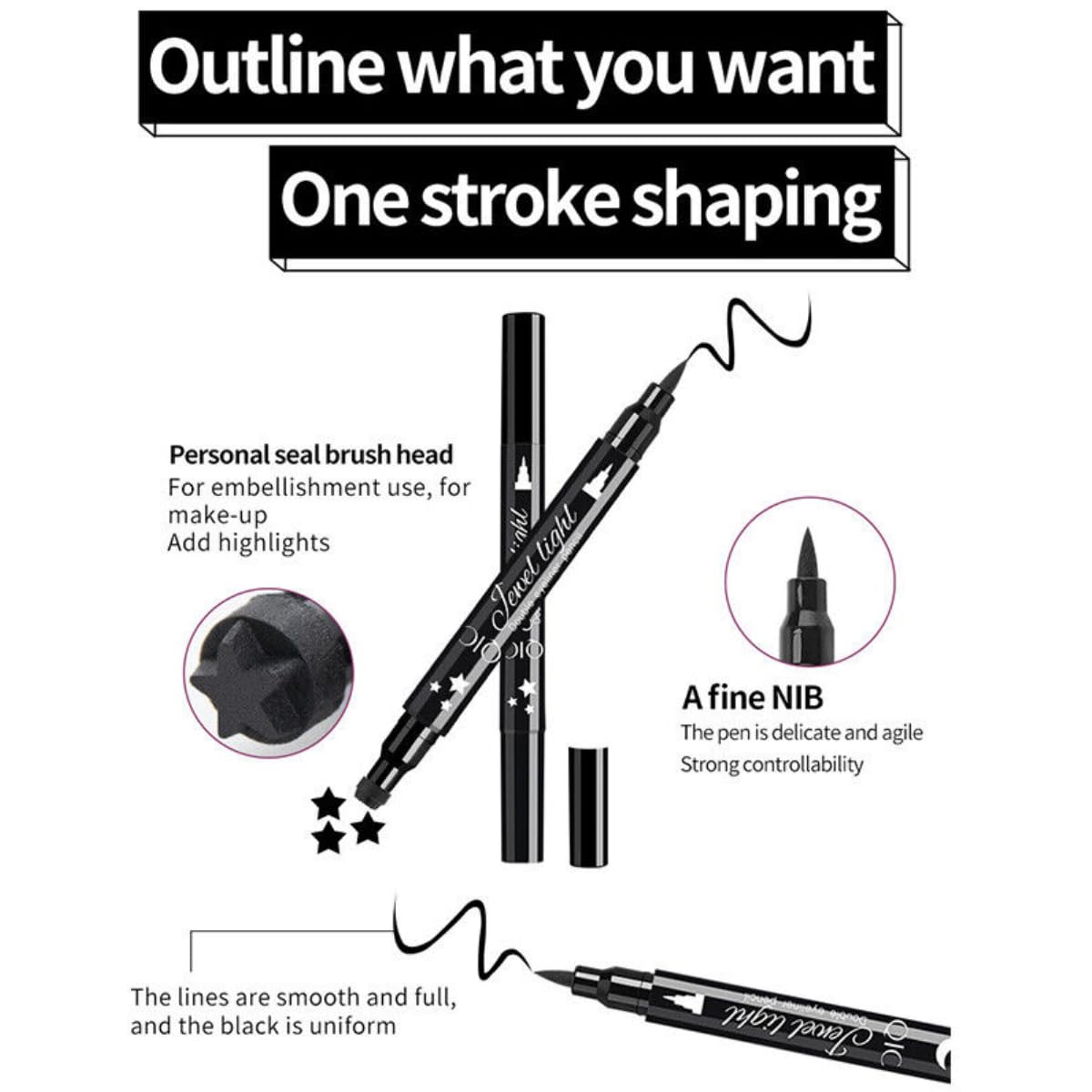 Winged Stamp Double-head Eyeliner