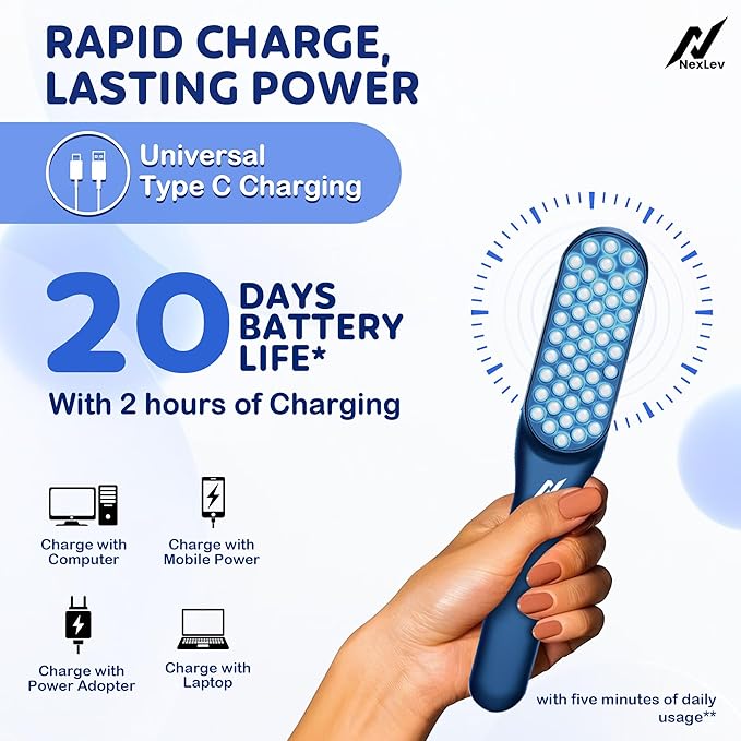 LED Hair Growth Comb & Scalp Massager