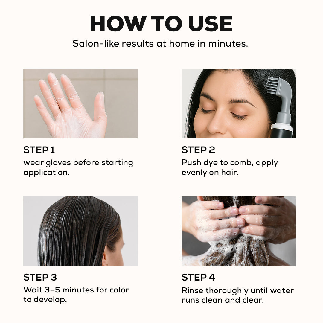 Plant Extract Hair Dye Cream with Comb
