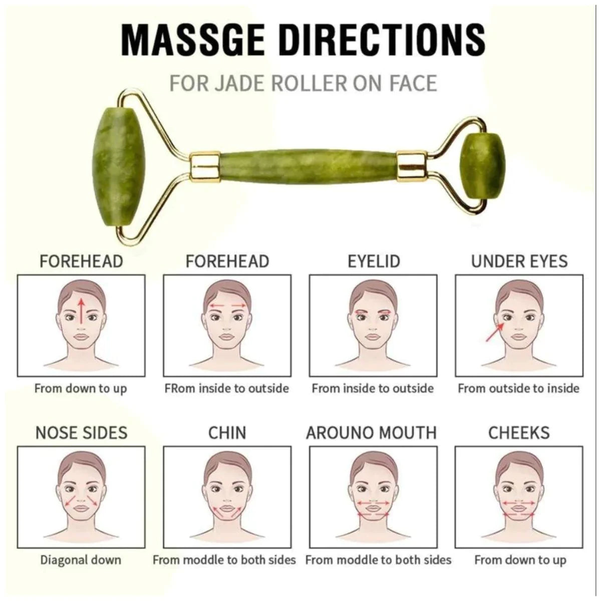 Facial Massager Jade Roller