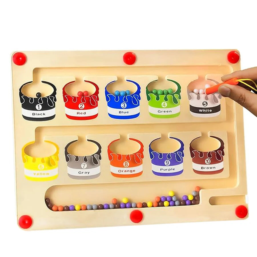Magnetic Color & Number Maze Board Toy