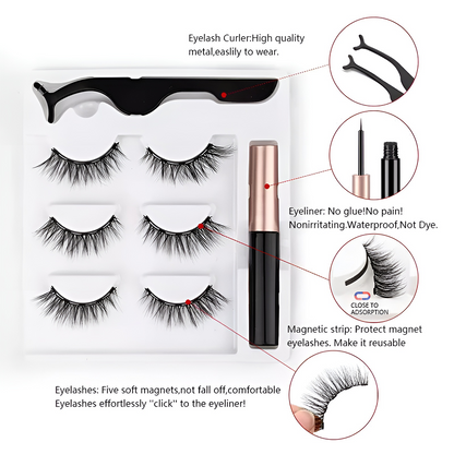 Magnetic Eyelashes With Eyeliner