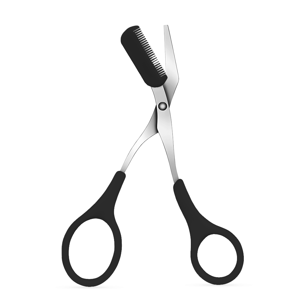 Eyebrow trimming scissors with Eyebrow comb