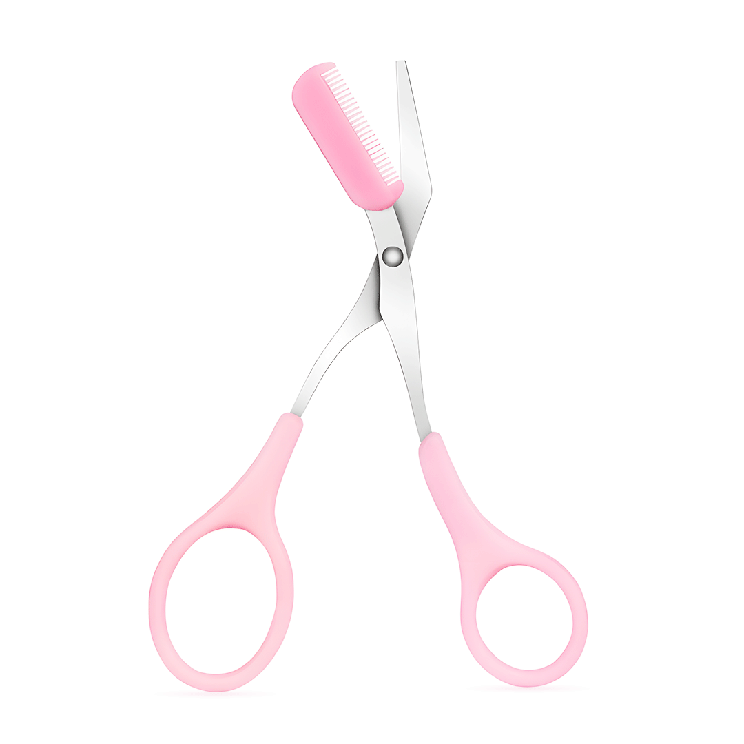 Eyebrow trimming scissors with Eyebrow comb