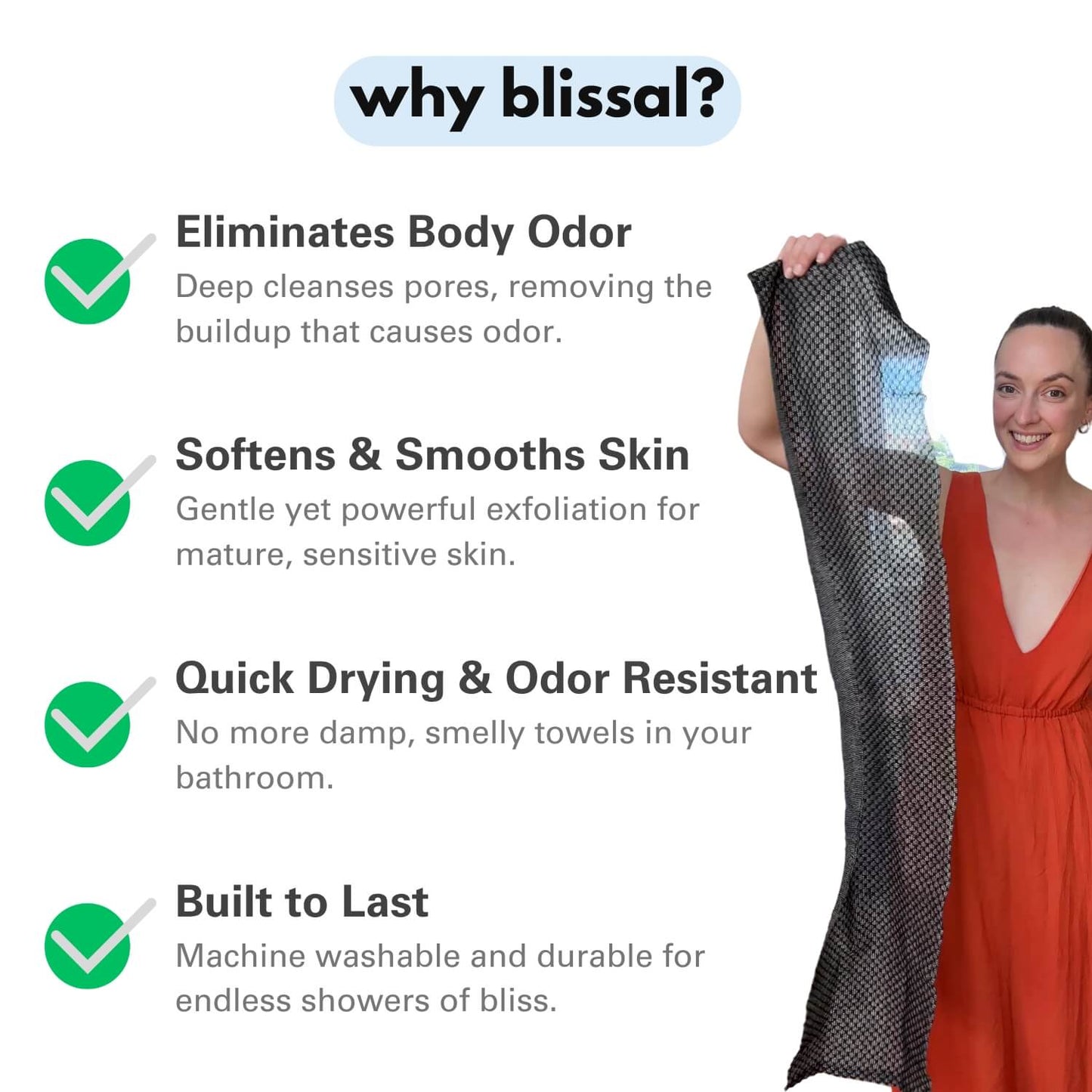 Urbane Beauty Exfoliating Antibacterial Shower Towel