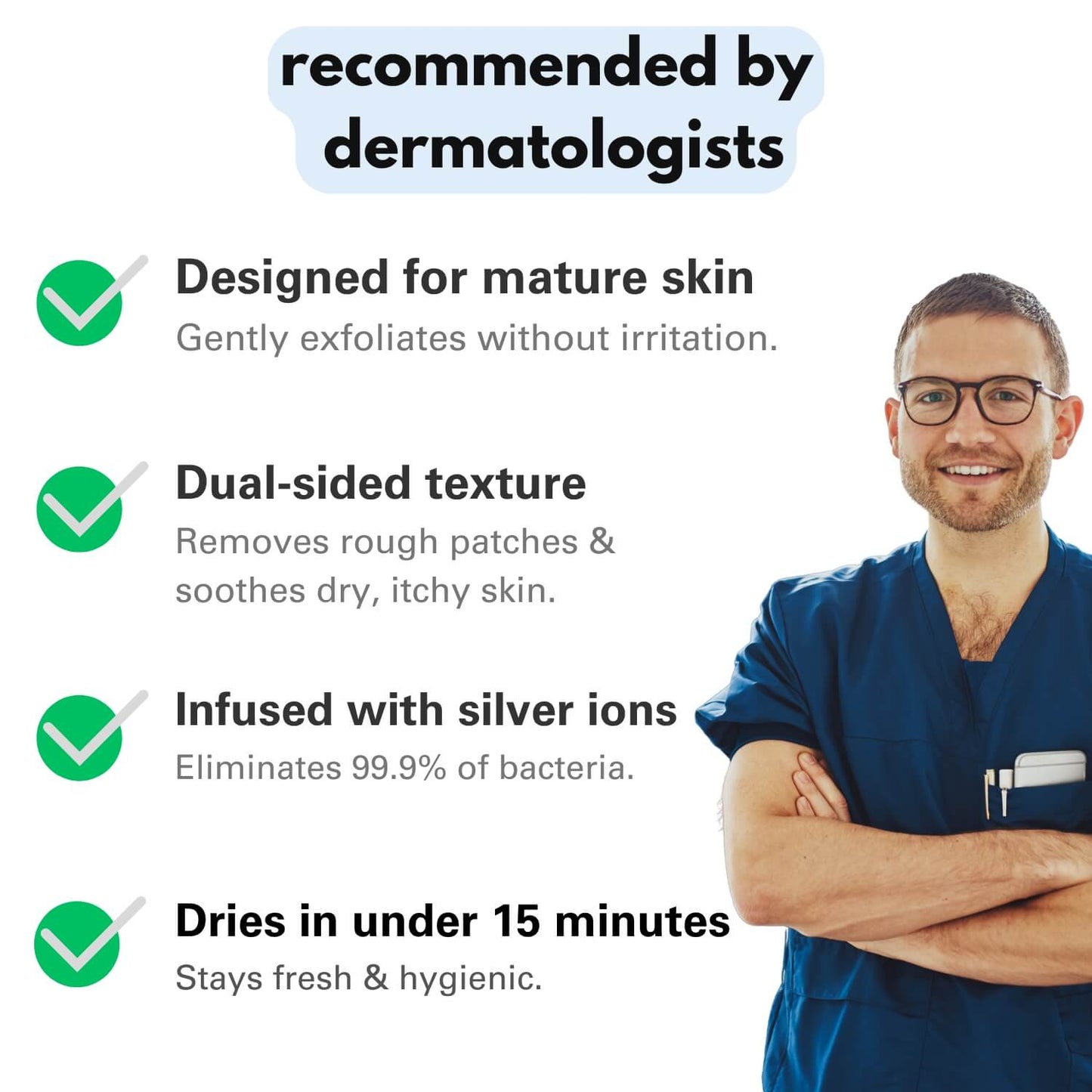 Urbane Beauty Exfoliating Antibacterial Shower Towel