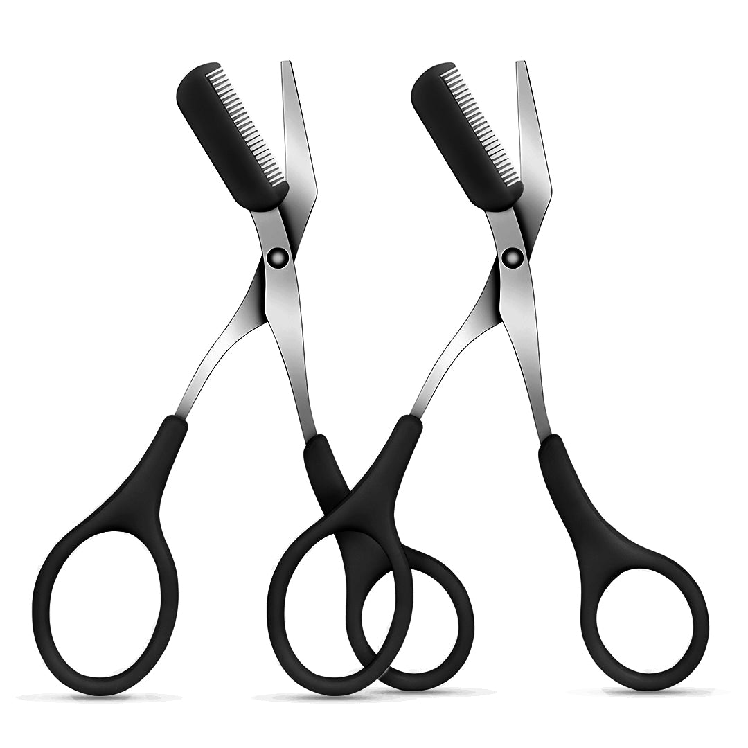 Eyebrow trimming scissors with Eyebrow comb Assorted Color