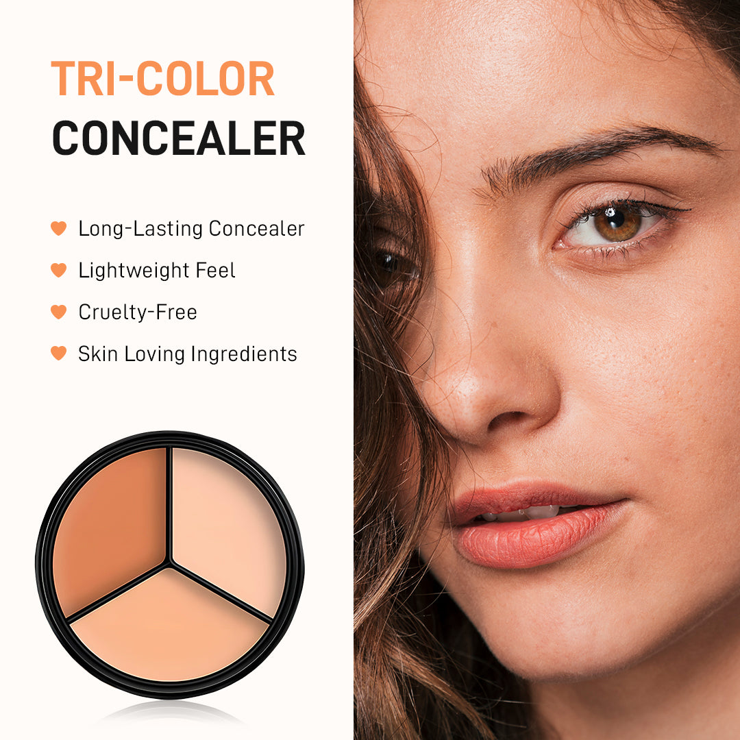 Tri-Color Concealer - Moisturizing & Long-lasting