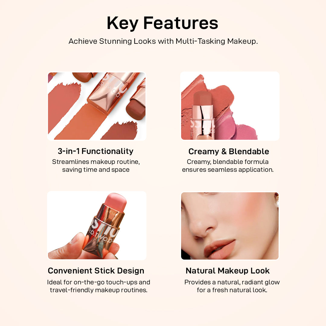 Hydrating Gloss Lip and Cheek Blush Stick