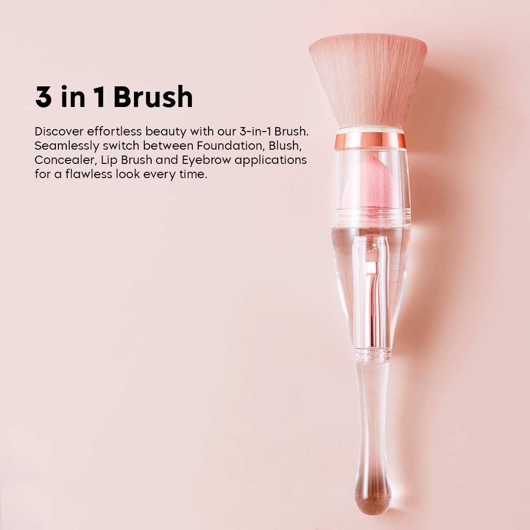Three in One Makeup Brush Set