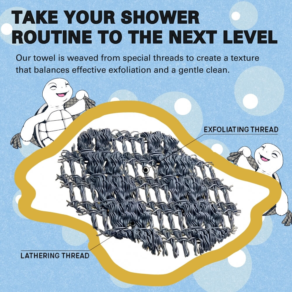 Urbane Beauty Exfoliating Antibacterial Shower Towel