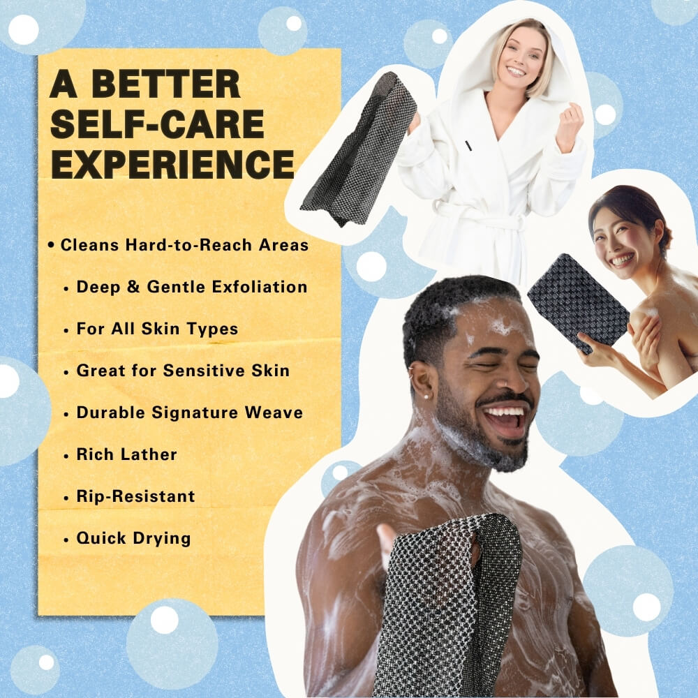Urbane Beauty Exfoliating Antibacterial Shower Towel