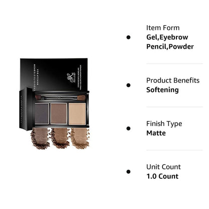 Three-color eyebrow palette