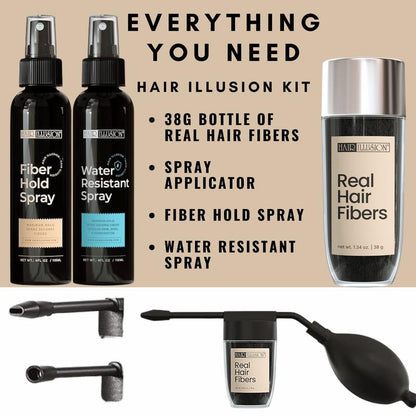 Hair Fibers Combo Kit