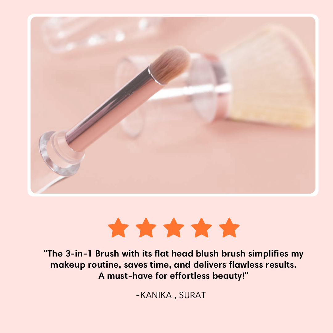 Three in One Makeup Brush Set