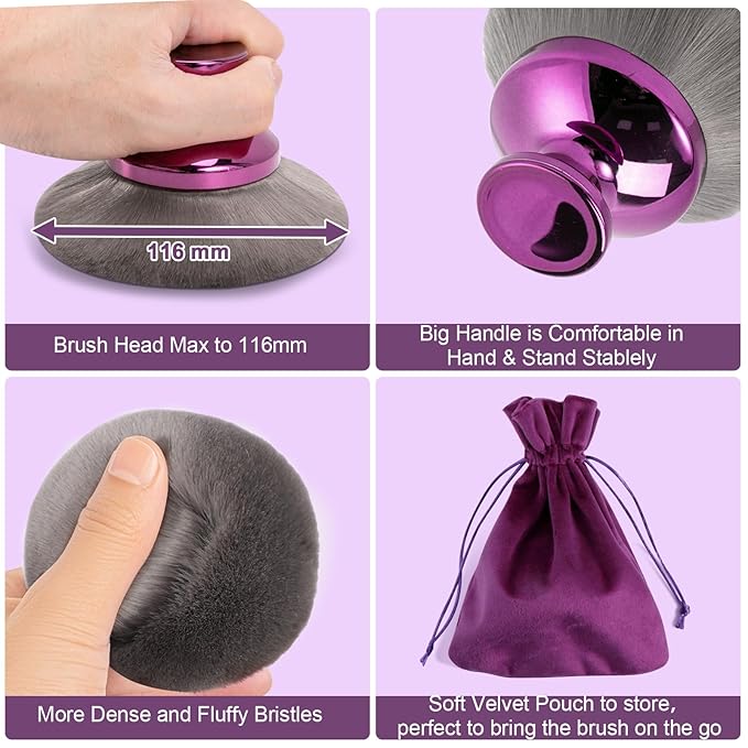 Glow Body Brush with Drawstring Velvet Bag (Buy 1 Get 1 Free)
