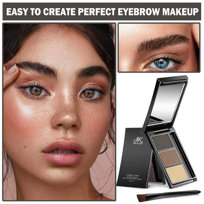 Three-color eyebrow palette