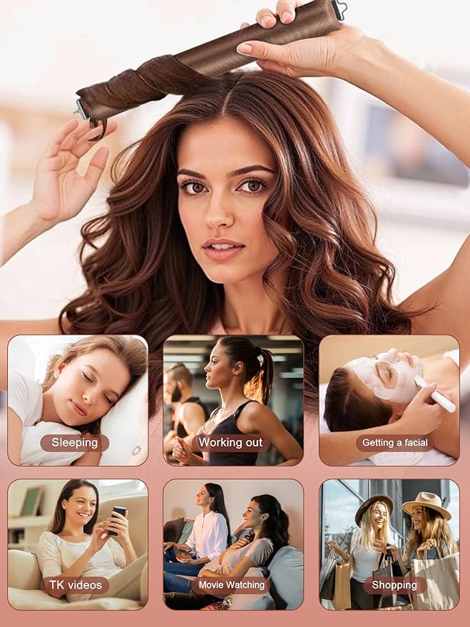 Heatless Hair Curlers Set- 3Pcs Soft Hair Curlers to Sleep In