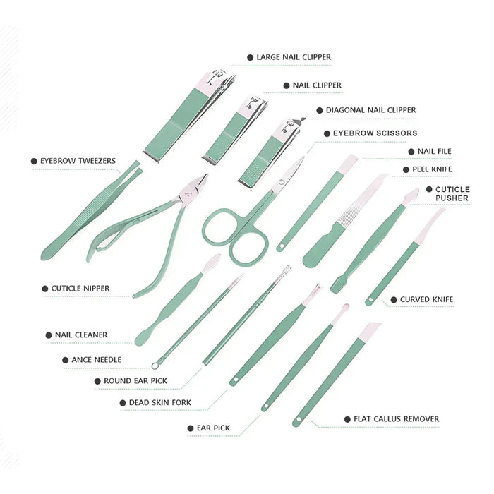 16 Pieces Nail Clipper Set