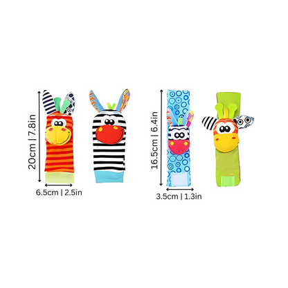 Premium Baby Hand and Foot Rattle Set